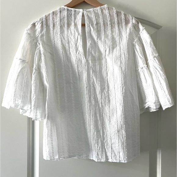 Massimo Dutti Flutter Sleeve Top (size US 4 or Eur 36) - Picture 2 of 13